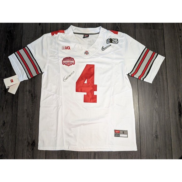 Jeremiah Smith #4 Ohio State Buckeyes White  🏈Jersey Stitched Size Small - Picture 1 of 4